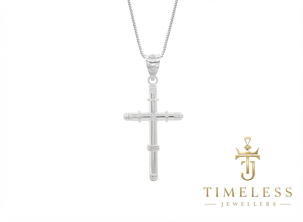 Silver cross pendant